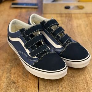 Vans Suede/Canvas Old Skool V - Velcro (Blue)